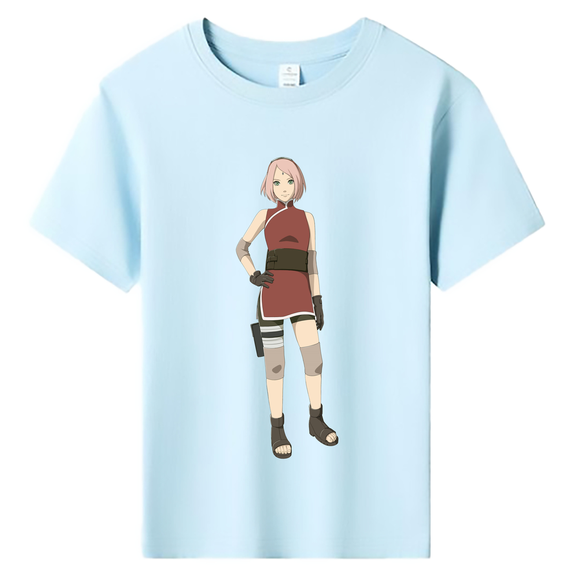 （画像用） NARUTO -ナルト- 春野サクラ Haruno Sakura 綿100％キッズTシャツ（フロントプリント）